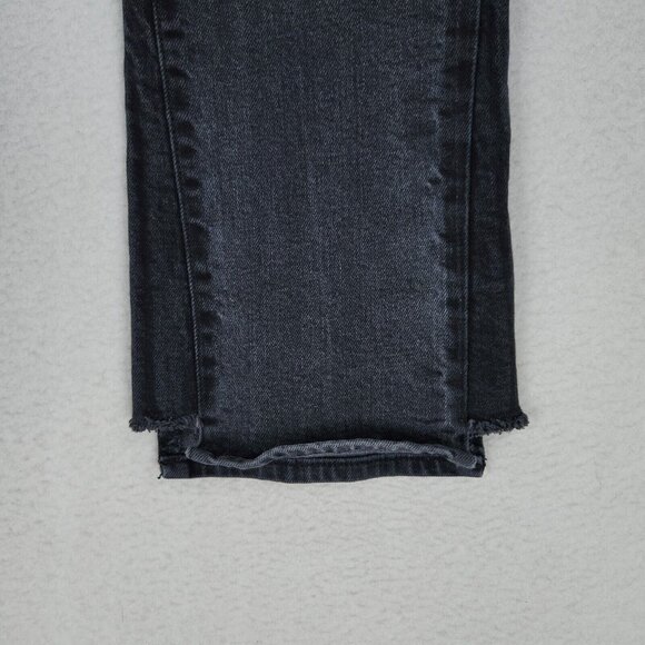 Derek Lam Jeans Womens 29 Washed Black Gia Mid Rise Crop Flare Leg Stretch Denim - Picture 3 of 13